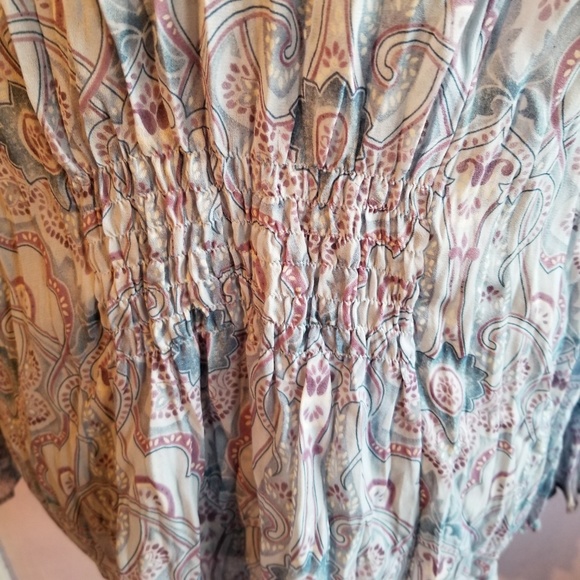 Venezia Women's Pastel Sheer Crinkle Shirt 14/16 - Picture 5 of 8